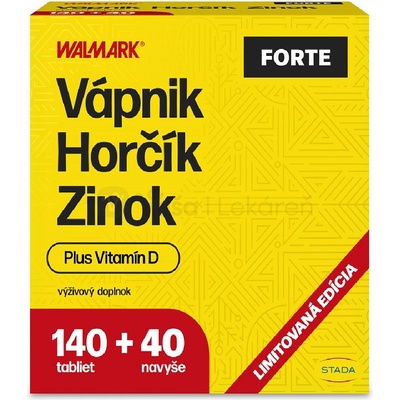 Walmark Vápnik Horčík Zinok FORTE PROMO 2022 140+40 tabliet