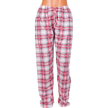 Image 1 of Дамски панталон-пижама с кариран десен в бяло, червено и синьо