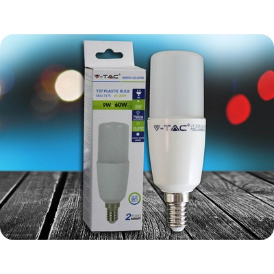 V-TAC LED žiarovka E14 T37 9W 2700K