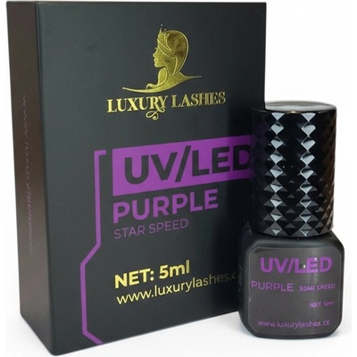 Luxury Lashes UV Lepidlo Fialové 5 ml – Zboží Dáma