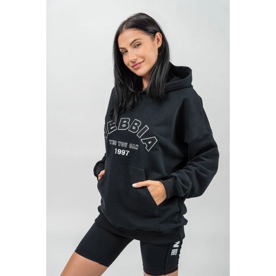 Nebbia Branded Oversized Hoodie Gym Rat 256-black