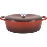 HORECANO Чугунена касерола овал 5.5L 31.7x24.9xh11cm ЧЕРВЕНА (HC-47176) (0147176)