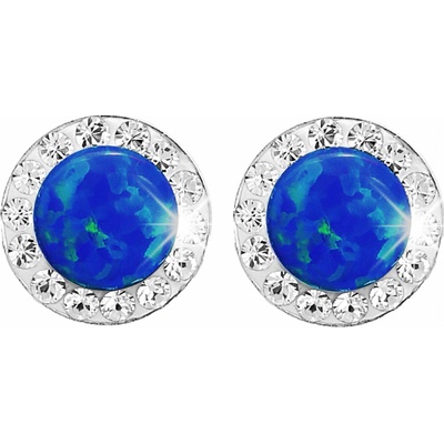 JSB Bijoux Opálky s křišťálovými kameny Swarovski Violet 92400040dbl (Ag925/1000, 1,4 g)