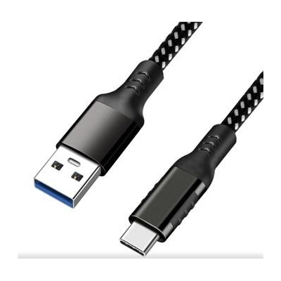 PremiumCord ku31cx05 USB-C - USB 3.0 A (USB 3.2 generation 1, 3A, 5Gbit/s) bavlněný oplet a hliníkové konektory, 0,5m