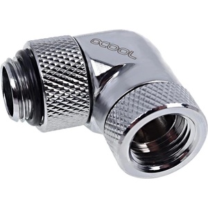 Alphacool Ъглов адаптер Alphacool Eiszapfen, 90°, G1/4 външна към G1/4 вътрешна резба, Сребрист (1011190) - tehnik