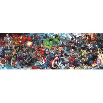 Image 1 of Trefl Панорамен пъзел Trefl от 1000 части - Светът на Marvel (29047)