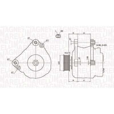 Alternátor MAGNETI MARELLI 063731587010