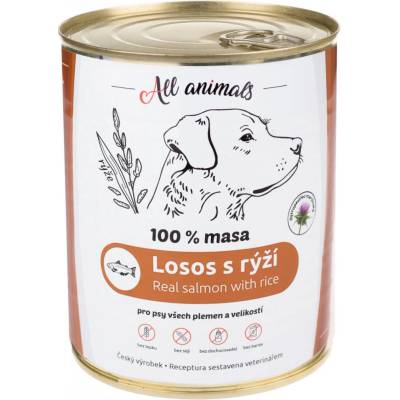 All Animals Adult losos mletý s rýží 800 g