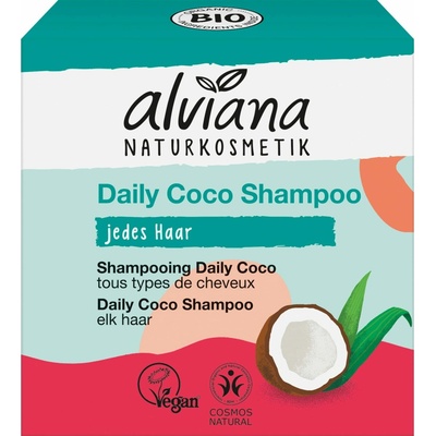 alviana Naturkosmetik tuhý šampón s bio kokosom a bio arganovým olejom 60 g