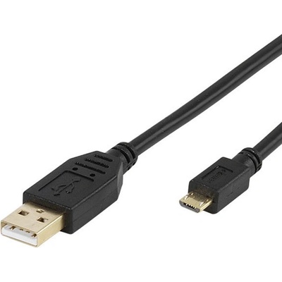 Vivanco Кабел Vivanco 45217, USB A(м) към USB Micro B(м), 1.8m, черен (45217)