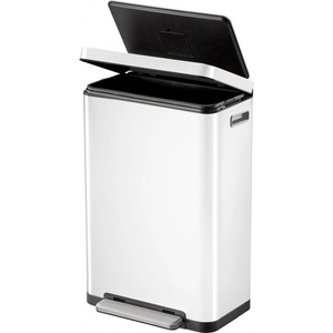 EKO-Europe EKO Кош за отпадъци с педал X-CUBE- 30 литра - бял (EKO 936830 - White) - kafetomi