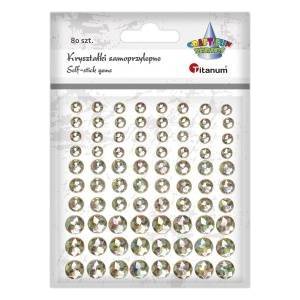 TITANUM Self-adhesive faceted crystals zlote 80pcs