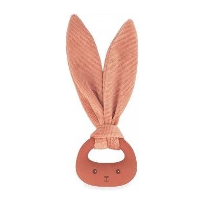 Kaloo silikon hryzátko s uväzovacími ušami terracotta Lapinoo