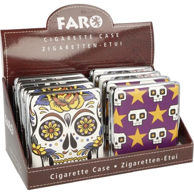 KRCZ Cigaretové pouzdro kovové Skull colored 4mix