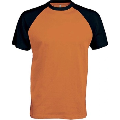 Tričko Baseball oranžová a černá