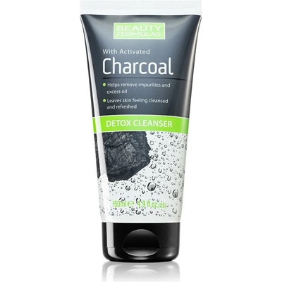 Beauty Formulas Charcoal почистващ гел с активен въглен за мазна и проблемна кожа 150ml
