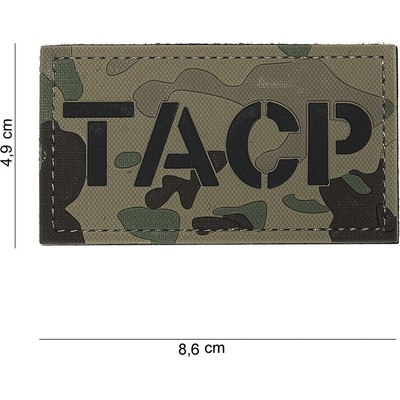 Gumová nášivka 101 Inc nápis TACP - woodland