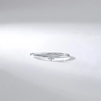 Lillian Vassago Zásnubní diamantový Prsten bílé zlato LLV59 DR119W