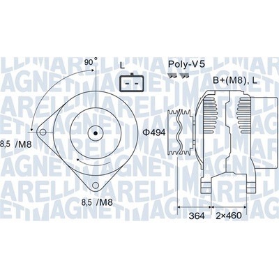 Alternátor MAGNETI MARELLI 063731645010