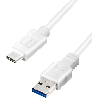 Logilink CU0176 USB 3.2 Gen1x1, USB-A male to USB-C male, 2m, bílý