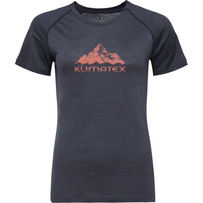 Klimatex Dámské MERINO BLEND triko CORRIB MERINO Tmavě šedá Oranžová