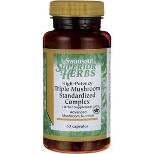 Swanson High-Potency Triple Mushroom Standardized Complex [60 капсули]