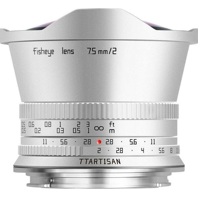 TTARTISAN 7,5 mm f/2 Fisheye pre Canon RF (APS-C) strieborný