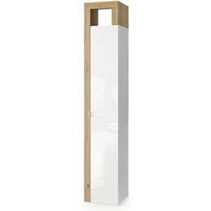 LC Mobili Гардероб с колони в бяло/кафяво LC Mobili Italia Хамбург 188x35 см 1 врата (439030-11K)