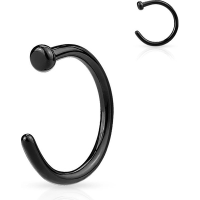 Šperky4U piercing do nosu kruh N01120-1008K černý