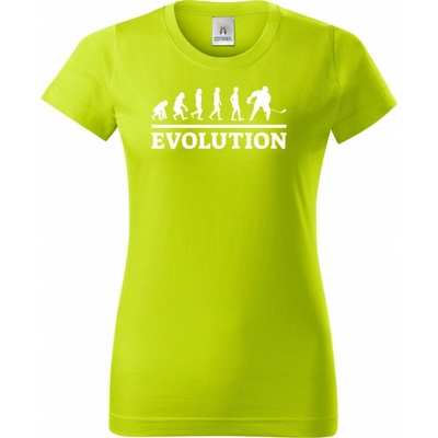 Evolution hokej bílý tisk Dámské tričko