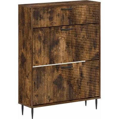 vidaXL Шкаф за обувки HAARLEM 78 x 24 x 103 см Инженерна дървесина (896880)