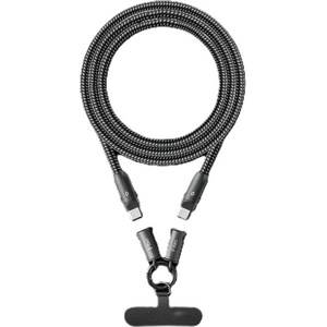 Ttec Data кабел, огърлица ttec ExtremeCable Hip Multifunctional Extra Durable USB-C-USB-C 60W PD/QC 120cm Fast Charge/Data Cable - Сив