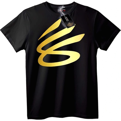 NOONEBRAND Тениска Златно S Лого - 2XL, Black