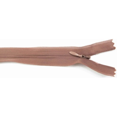 Nedeliteľný skrytý zips (3mm) rôzne farby - dĺžka 18 cm - 60 cm 18 cm Hnedá