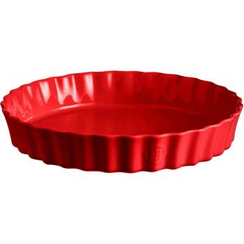 Emile Henry 32 см червена керамична дълбока форма за тарт emile henry