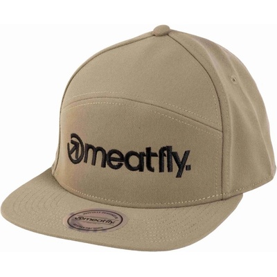Meatfly Creeper 6 Panel Snapback Olive Black Logo Černá