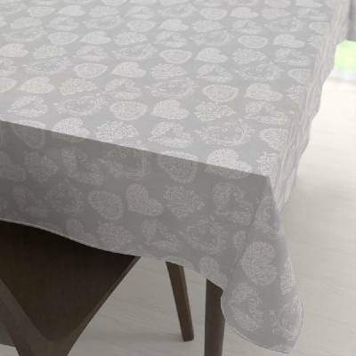 Biante Dekorační obdélníkový ubrus PML-071 Srdce s ornamenty na šedém 100x140 cm