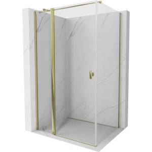 Mexen Mist T Душ кабина с отваряща се врата 120 x 80 см, прозрачна, златна - 8A4T-120-080-50-00 (8A4T-120-080-50-00)