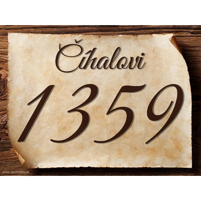 Cedulky sport hobby Cedulka domovní s číslem a příjmením/CD2021 Velikost: 20x15 – Zboží Mobilmania