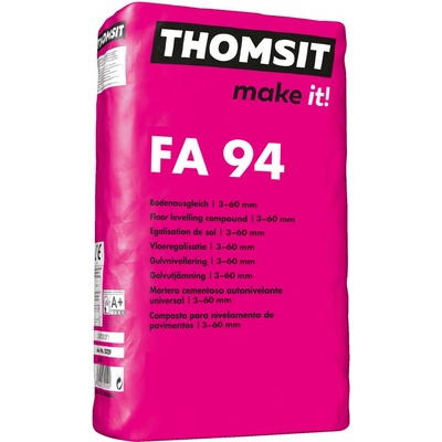 Stěrkové hmoty Thomsit - FA 94 25 kg CEMENTOVÁ SAMONIVELAČNÍ STĚRKA PRO DŘEVĚNÉ PODLAHY