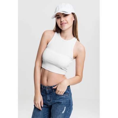 Urban Classics Дамски топ в бял цвят Urban Classics Ladies Cropped Rib Top white UB-TB1498-00220 - Бял, размер XXL