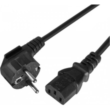 Logo Síťový kabel 230V napájecí, CEE7 (vidlice)-C13, 3m, VDE approved, černý, Logo