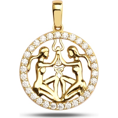 Lillian Vassago Zlatý přívěsek znamení Blíženci LLV95 GP001