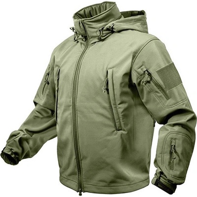 Bunda Rothco tactical s kapucí softshell zelená