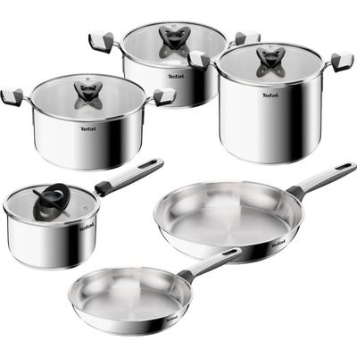 Súprava hrncov EMOTION+, sada 10 ks, nerezová oceľ, Tefal