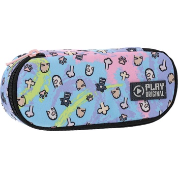 Play Овален ученически несесер Play Paws - С 1 цип (162617)