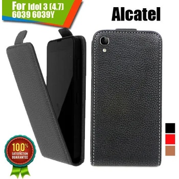 Image 1 of Alcatel Idol 3 (4.7) 6039 6039Y Флип Кожен Калъф и Протектор