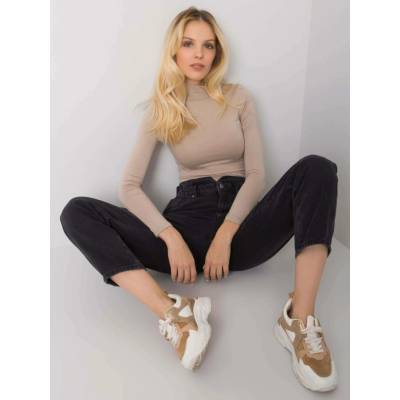 Rue Paris Trousers jeans RO SP PNT 06.17P black černá