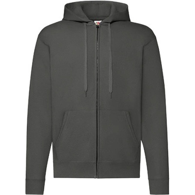 Fruit of the Loom pánska mikina s kapucňou 62-062-0 Light Graphite Solid