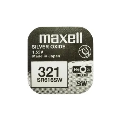 Maxell Бутонна батерия сребърна maxell sr-616 sw /321/ 1.55v (ml-bs-sr-616-sw)